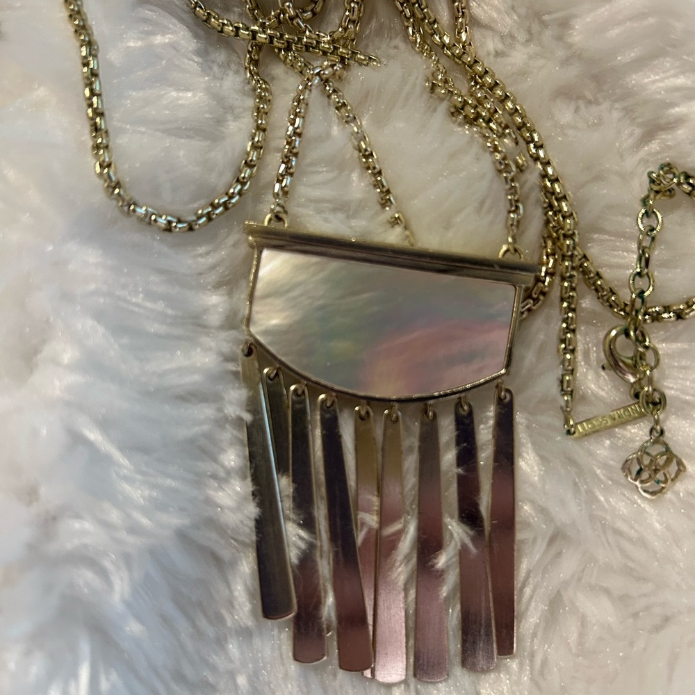 Kendra Scott Gold and Silver Fringe Necklace